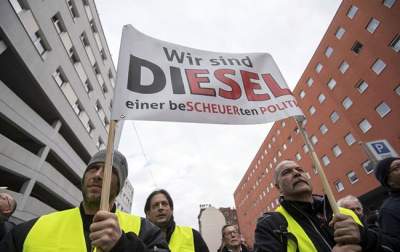 В Германии протестуют против запрета на дизельные автомобили