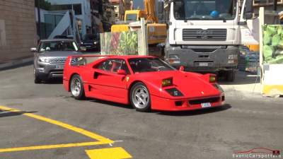 На дорогах Монако видели Ferrari F40 с прямотоком