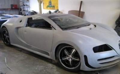 Старый VW Passat превратили в Bugatti Veyron